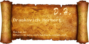 Draskovich Herbert névjegykártya